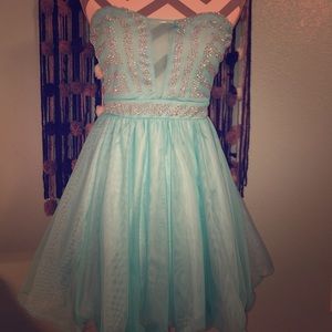 Sparkly Blue Homecoming Dress